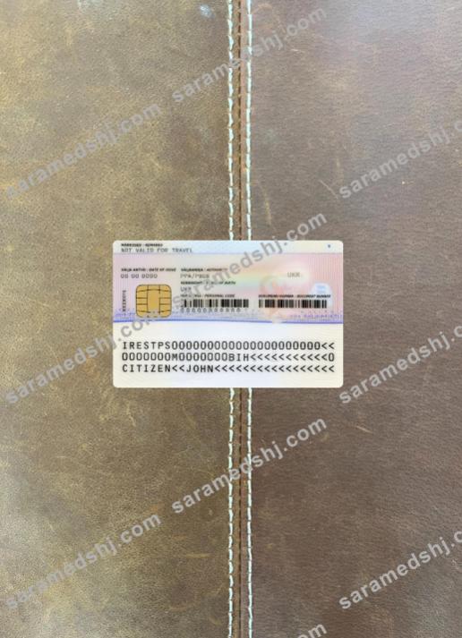 Estonia residence permit card photolook back